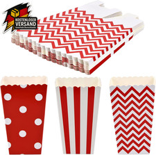 Popcorn Boxen Papier Rot Weiß