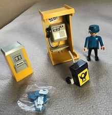 Playmobil Telefonzelle,Briefkasten und Postbote 1979, wie 3231