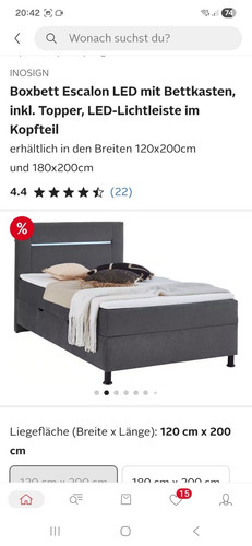 Boxspringbett 120 200 cm - boxspringbett, x