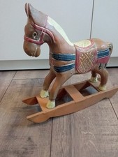 Weihnachten Schaukelpferd Deko 32 cm hoch 29.8 breit.Vintage Antik Pferdefreund