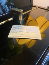 S. T. Dupont Feuerzeug Linie 1 Klein Gold / Chinalack / Grün ( Überholt )