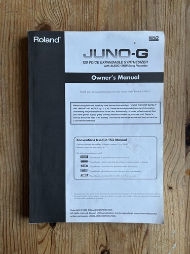 Roland juno synthesizer midi - juno-g,