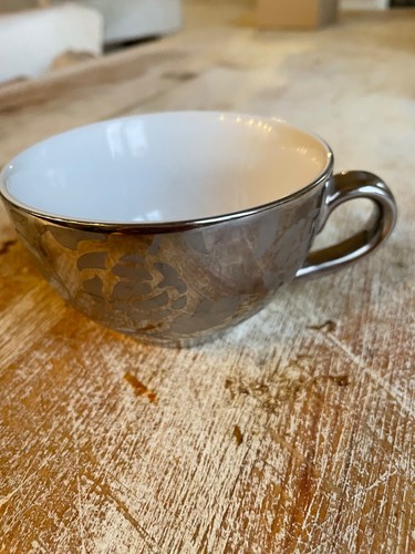 Tee tasse silberfarbig mit - tee,