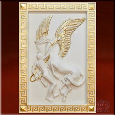 Relief Wandrelief 3D Wandbild PEGASUS Bild Flachrelief Antik Skulptur Kunstharz