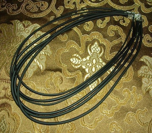 Kautschukband kette mit 925 - kautschukband,
