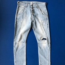 Mac Hose Laxy Hellblau destroyed-Look lange Beine Gr. 36