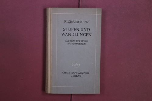401713 richard benz stufen und - 401713,
