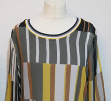 Schickes Damen Kleid Chiffon Kleid Streifen Gr.M 3/4 Armlänge