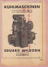 HILDESHEIM, Werbung 1950, Eduard Ahlborn AG Molkerei-Maschinen Kühlanlagen Milch