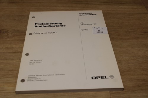 Opel sintra prüfanleitung - sintra,