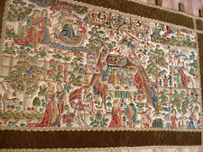 WUNDERSCHÖNER WANDBEHANG WANDTEPPICH GOBELIN 142 x 106 cm