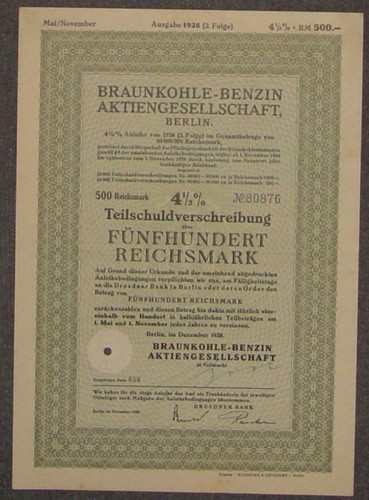 Braunkohle-Benzin