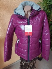 Strandfein Casual Steppjacke mit Sweat Kapuze Violett Gr. 40 Lackoptik NEU!!!