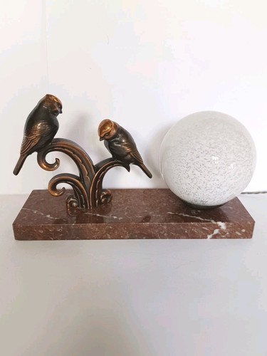 Art deco tischlampe vögel - art,
