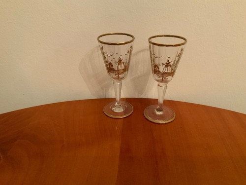 Likörglas goldmalerei - x,