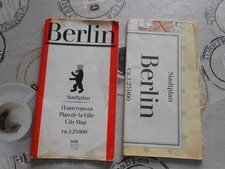 Stadtplan Berlin 1:25000, herausnehmbar aus Broschüre, VEB Tourist Verlag 1985 