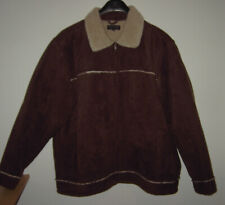 Wildlederjacke (Imitat!)  Trapperjacke Winterjacke XL (56) braun mit Teddyfutter