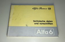 Werkstatthandbuch Daten Alfa