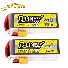 2X Tattu R-Line 18.5V 2200mAh 95C 5S Lipo Battery XT60 SteckerFür Drohne 7" Quad