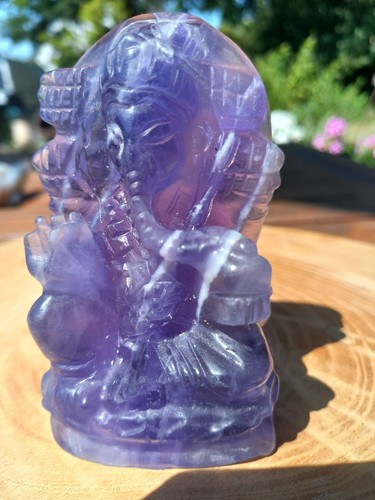Fluorit lila ganesha - fluorit,lila,,