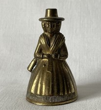 Vintage ~6,5cm Messing Metall Elisabethanische Dame Stil Glocke FEHLENDE KLATSCHE #61
