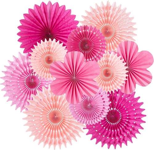 Papierfächer rosa stück - 11,