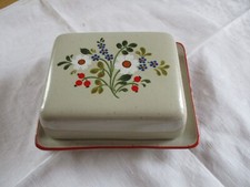 WINTERLING Pfalzkeramik  Butterdose  Blumen Handdekoriert
