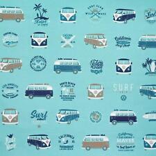 Dekostoff VW Bus Aloha Lizenz Modestoff  (Preis=0,5m)