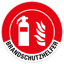 Helmaufkleber Brandschutzzeichen „Brandschutzhelfer“ ISO 7010 (F001) | Ø 40 mm
