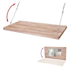 B-Ware Wandtisch HWC-H48, Wandklapptisch Tisch mit Spiegel (ggfs defekt), Holz