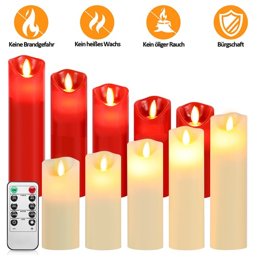 5er led kerzen set flackernd - led,