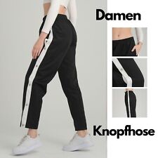 Damen Jogginghose Knopfhose  Reha-Hose mit Druckknöpfe Sporthose Traningshose