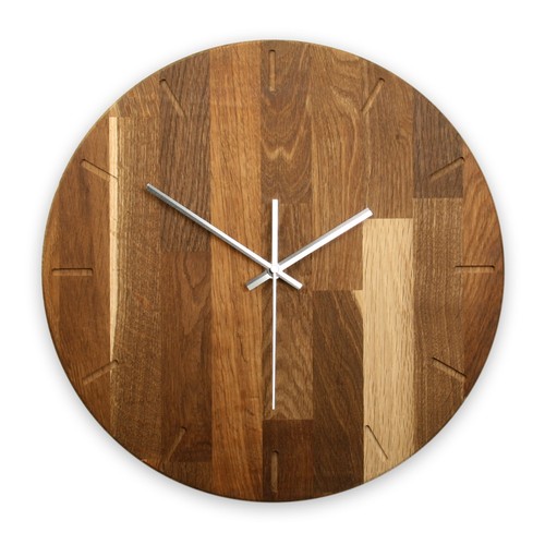Design funk wanduhr massivholz - funk-wanduhr,