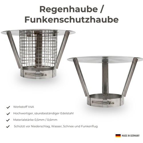 Regenhaube edelstahl - regenhaube,
