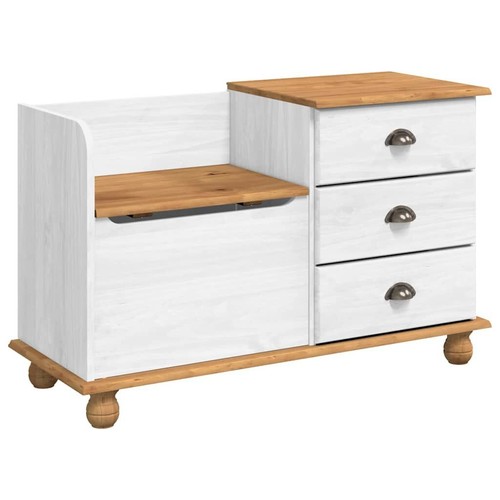 Sitzbank weiß 100x39x62cm - weiß,