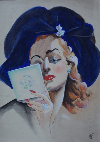 Art deco frauenportrait - art,