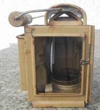 Wehrmachts Karbid-Signallampe, gestempelt nkv Sandfarben Südfront Laterne