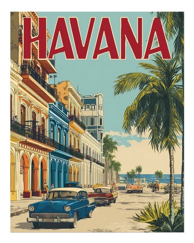 Vintage havanna straßenszene - vintage,