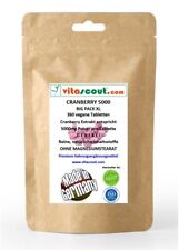 Cranberry 5000 vegetarisch - 360 Tabletten - OHNE MAGNESIUMSTEARAT - VITASCOUT®