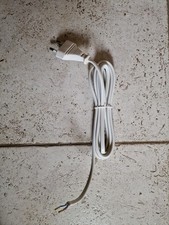 Euro-Netzkabel 2m, 2-polig, Europa Anschlusskabel mit Stecker für zB Lampen weiß