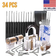 34 Pcs Padlock Unlocking Lock