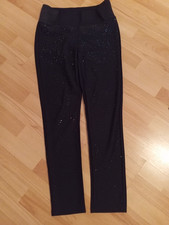 Glitzer Leggings Gr.XL Schwarz
