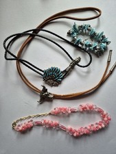 Modeschmuck Kette Indianer Kopf und Büffel Silberfarben