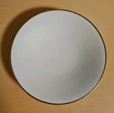 Teller Hertel Jacob Bavaria elfenbeinfarbig, mit Goldrand