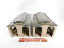 Märklin H0 00 2x Bastler 7029 Blech Lokschuppen MÄNGEL 2-ständig #DZ239-5