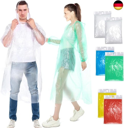 Stück einweg regenponcho - 6/10,