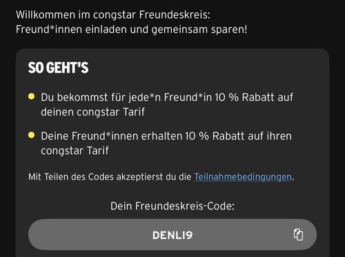 Congstar freundeskreis - congstar,