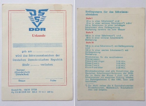 Ddr blanko urkunde für - ddr,