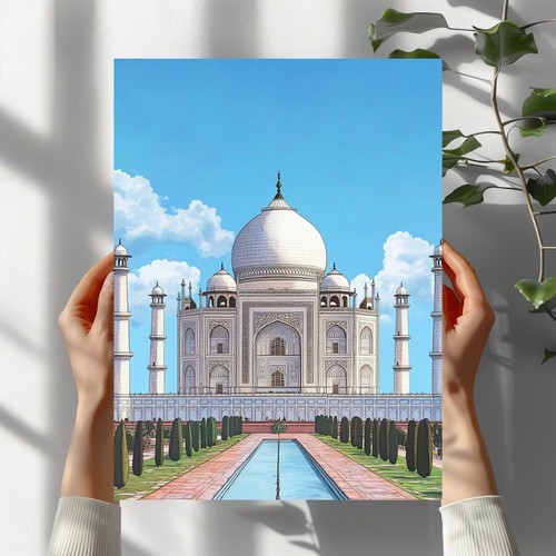 Taj mahal illustration premium - taj,