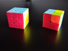 Speed Cubes QiYi Pair Set 4x4 2x2 Rubiks Cubes
